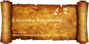 Laczuska Kunigunda névjegykártya